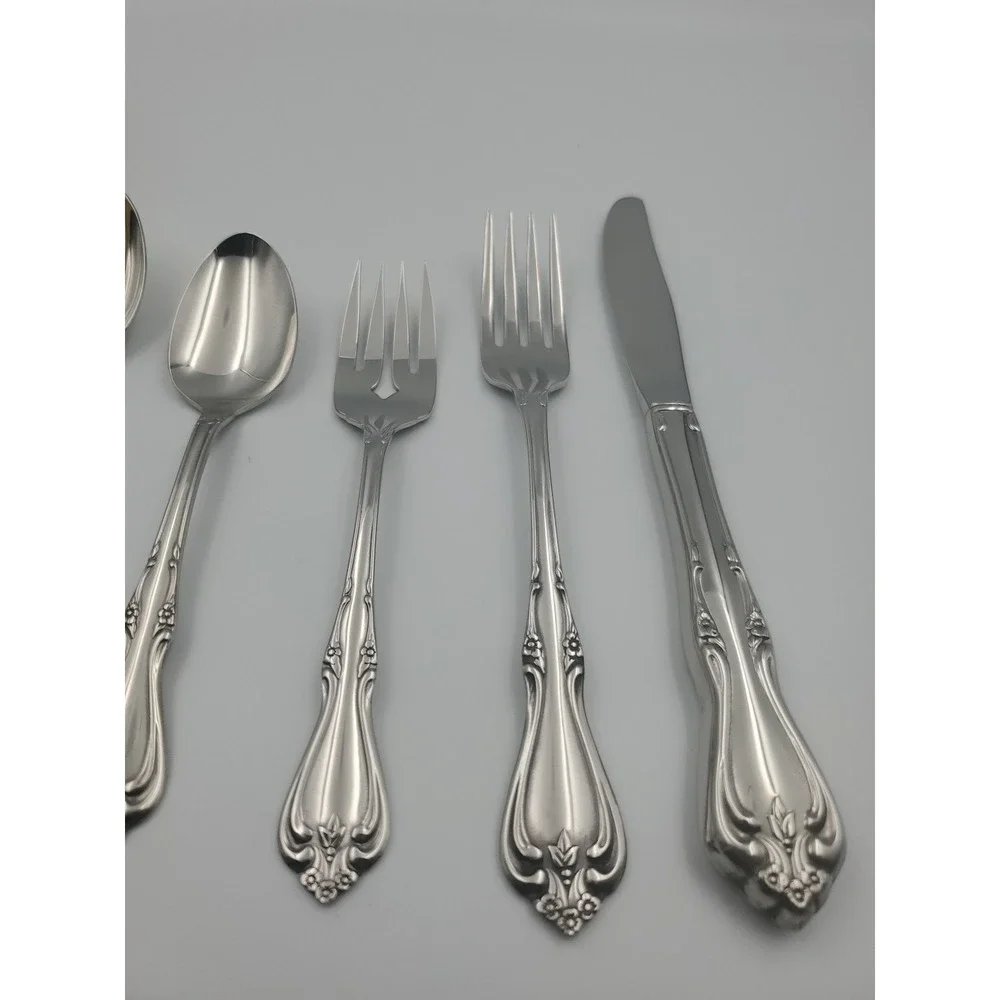 NEW Vtg Oneida BRIARWOOD Stainless 1 Place Setting All American Glossy Flatware